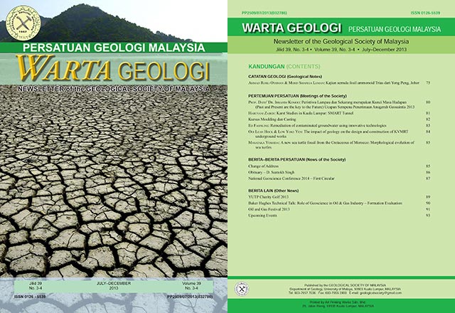 Warta Geologi Vol 39, No 3-4