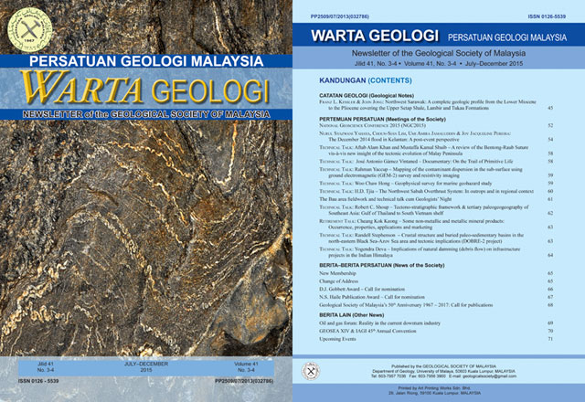Warta Geologi Vol. 41, No. 3-4